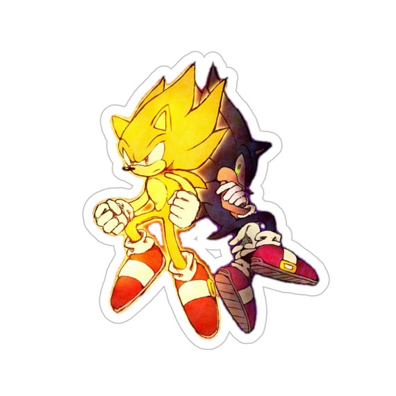 Super Sonic and Sonic the Hedgehog Waterproof Sticker Gaming Vinyl Car  Decal 