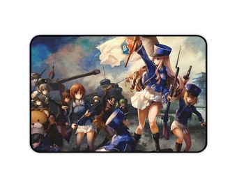 Girls und Panzer Liberty Leading the People Eugene Delacroix Parody Desk Mat • Premium Anime Mousepad • Non Slip Playmat