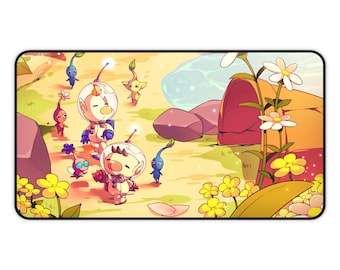 Pikmin Desk Mat • Kawaii XXL Gaming Mousepad • Non Slip Gamer Playmat