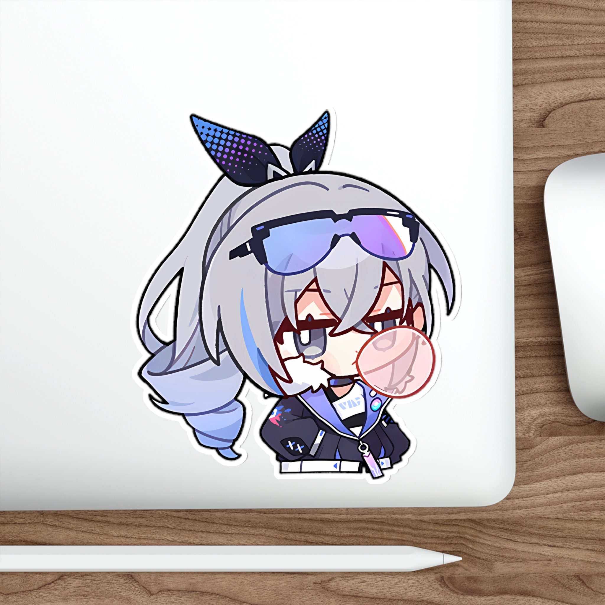 Honkai Star Rail Chibi Silver Wolf Bubblegum Waterproof