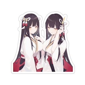 Kimono Hinoa and Minoto Monster Hunter Waterproof Sticker • Gaming Waifus Vinyl Car Decal