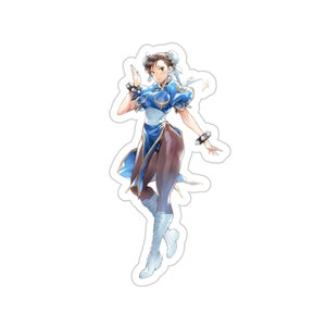 Waifu Chun Li Street Fighter Waterproof Sticker • Gaming Vinyl Car Decal