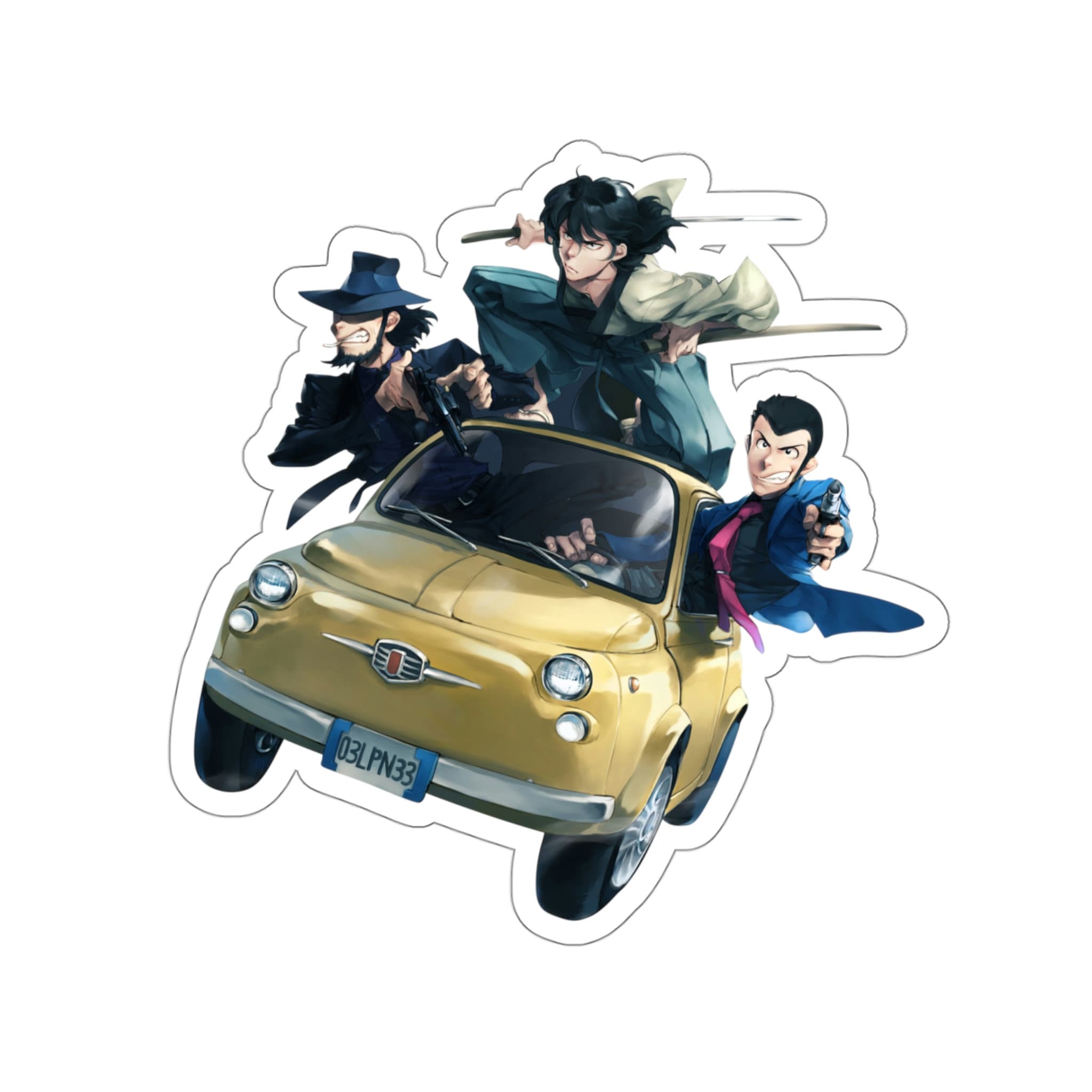 五ェ門大介とアルセーヌ・ルパン三世防水ステッカー • アニメマンガ