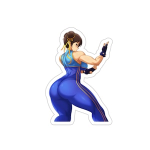 Chun Li Thick Ass Bodysuit Waterproof Sticker • Ecchi Vinyl Decal • Sexy Waifu Gaming Sticker • Street Fighter Sticker