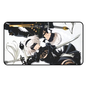 Nier Automata 2B and 9S Desk Mat • XXL Gaming Mousepad • Nonslip Card Playmat
