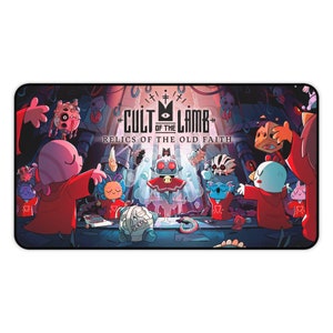 Cult of the Lamb Desk Mat • Relics of the Old Faith Mousepad • XXL Gaming Mousepad • Nonslip Playmat