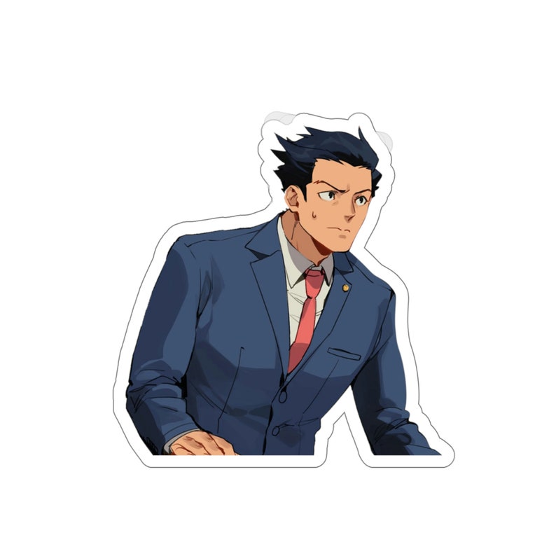 Ace Attorney Phoenix Wright at the Bar Waterproof Sticker Etsy