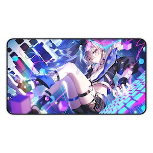 Silver Wolf Honkai Star Rail Bureaumat • XXL Gaming Mousepad • Antislip speelmat voor kaarten