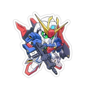 Chibi Zeta Gundam Waterproof Sticker • Anime Mecha Vinyl Car Decal