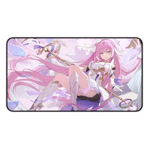Elysia Honkai Impact 3e bureaumat • XXL Gaming-muismat • Antislip kaartspeelmat