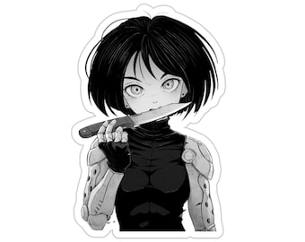 Battle Angel Alita Gunnm Wodoodporna Naklejka • Manga Anime Vinyl Naklejka Samochodowa