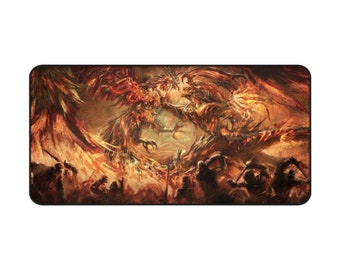 Ifrit VS Phoenix Final Fantasy 16 Desk Mat • FFXVI Gaming Mousepad • XXL Non Slip Playmat