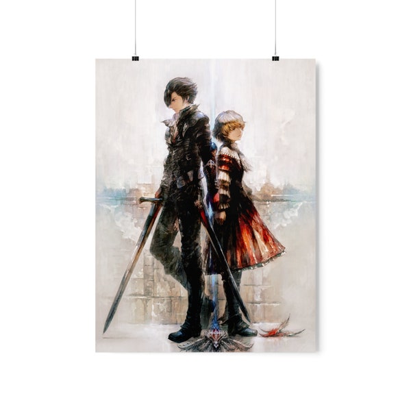 Final Fantasy 16 Clive and Joshua Rosfield Poster • FF XVI Wall Art • Final Fantasy Decor • Premium Matte Vertical Gaming Poster