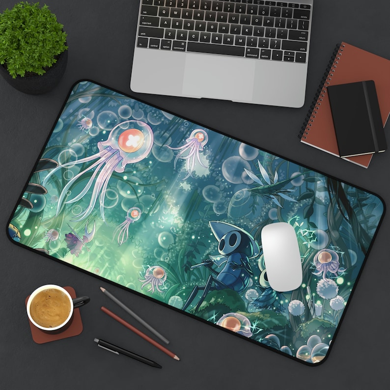 Hornet Quirrel and Hollow Knight Gaming Desk Mat • Gamer Mousepad • Non Slip Playmat image 3