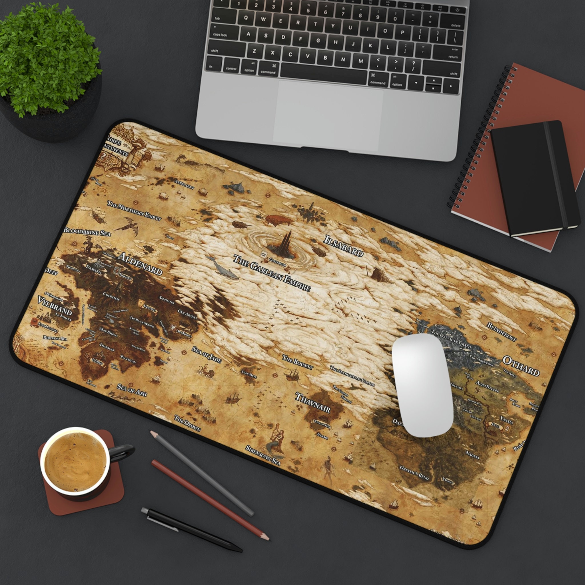 FF14 マップデスクマット • ファイナルファンタジー 14 大型ゲーミング