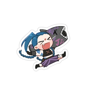Chibi Arcane Jinx Waterproof Sticker • Anime Gaming League of Legends Vinyl Car Decal