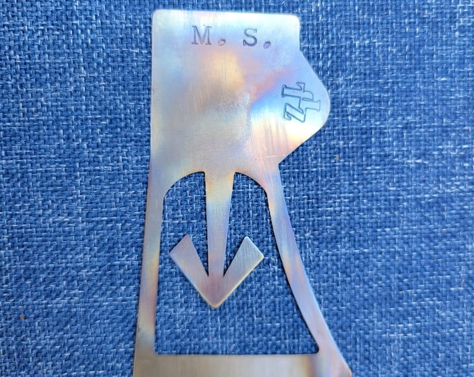 SET 2x Axe Bookmarks AND Paint Stencils "Broad Arrow" Style CUSTOMIZABLE