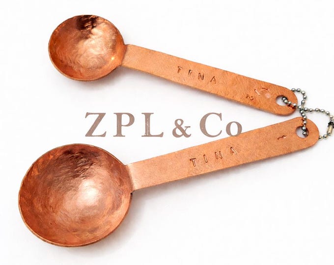 Handmade Solid Copper Scoop — Custom Stamped | Made in USA