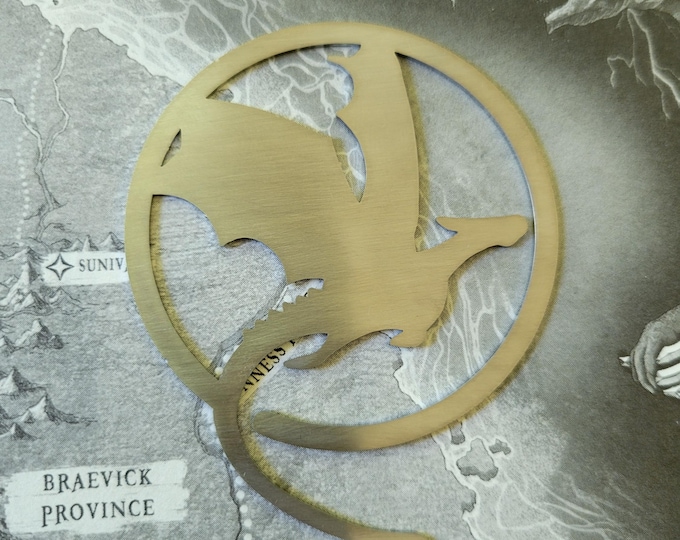 CLIP-ON Steel Dragon Bookmark AND Paint Stencil