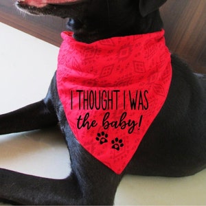 I Thought I was the Baby Svg, funny dog bandana pregnancy announcement Png Cut File for Cricut Silhouette Cameo