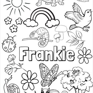Custom Coloring Pages / Name Coloring Page / Personalized Coloring Pages / Custom Coloring Page Birthday / Printable Birthday Coloring Page