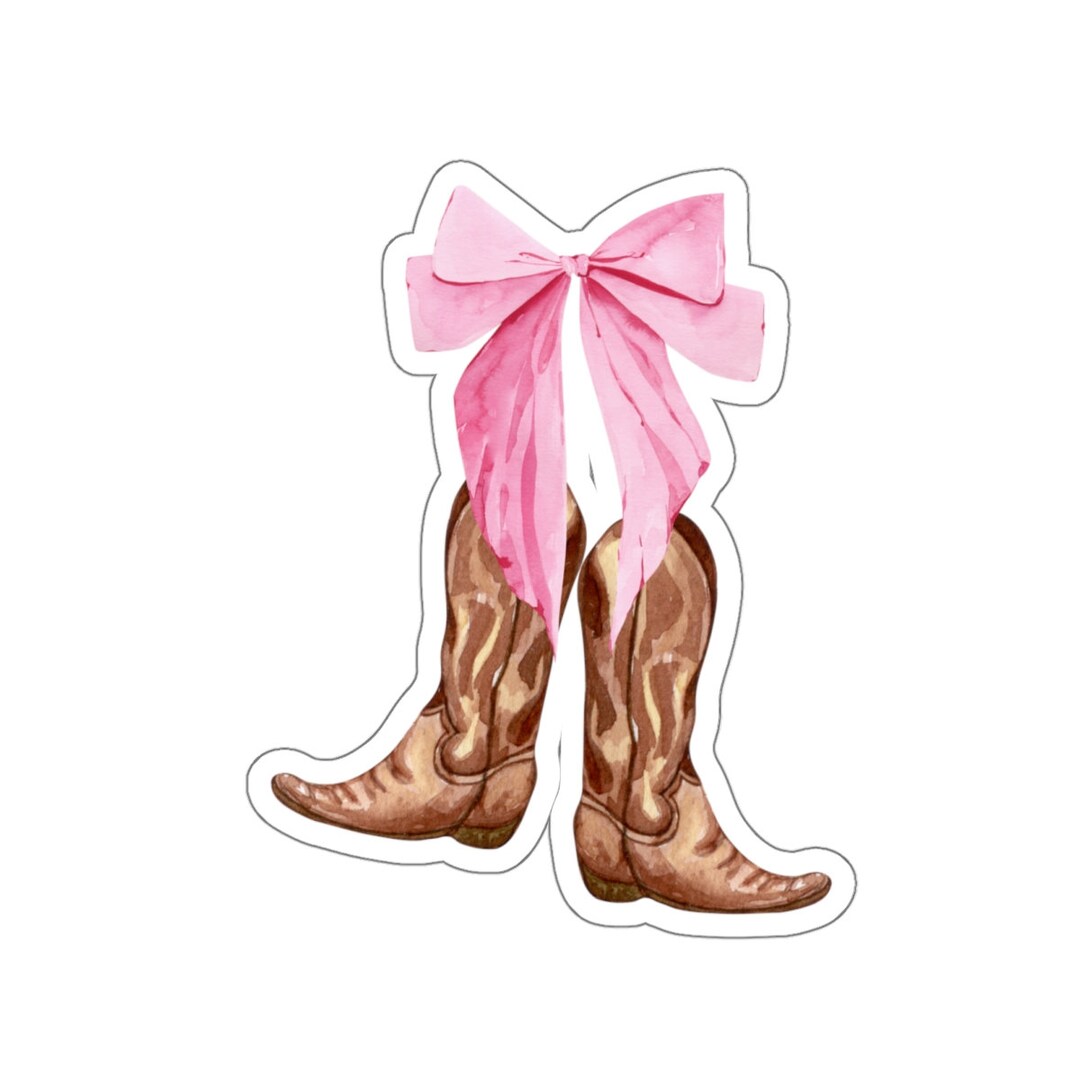24Pcs Western Cowgirl Paper Bags - Pink Bow Cowgirl Hat Boot Treat Bags With Handles