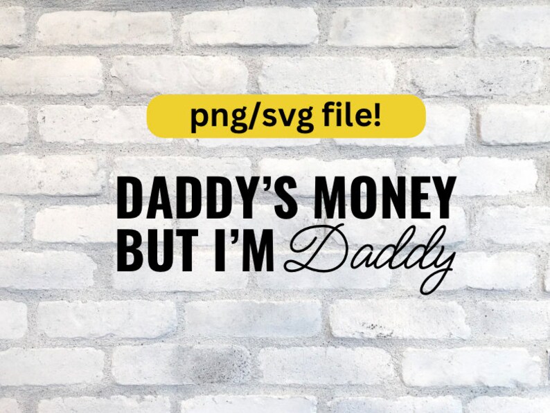 "Daddy's Money And I'm Daddy" Funny Prank License Plate Frame – BLVD – Black Plastic