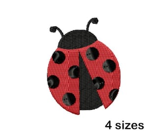 Ladybug Machine Embroidery Design, Beetle Embroidery File, Instant Download