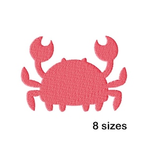 Mini Crab Embroidery Design, Sea Animal Design, Beach Embroidery, Machine Embroidery File, Instant Download
