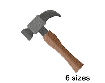 Hammer Machine Embroidery Design, Carpenter Tool Embroidery File, Instant Download