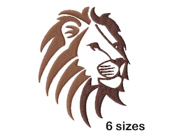Lion Machine Embroidery Design, Wild Animal Embroidery File, Instant Download