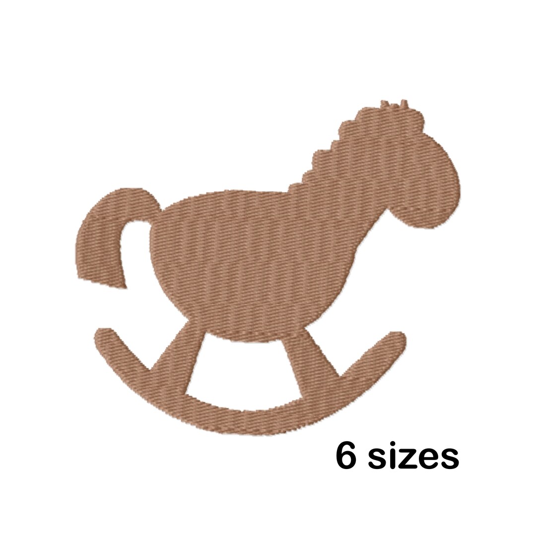 Rocking Horse Embroidery Designs Instant Download 6 Sizes Etsy