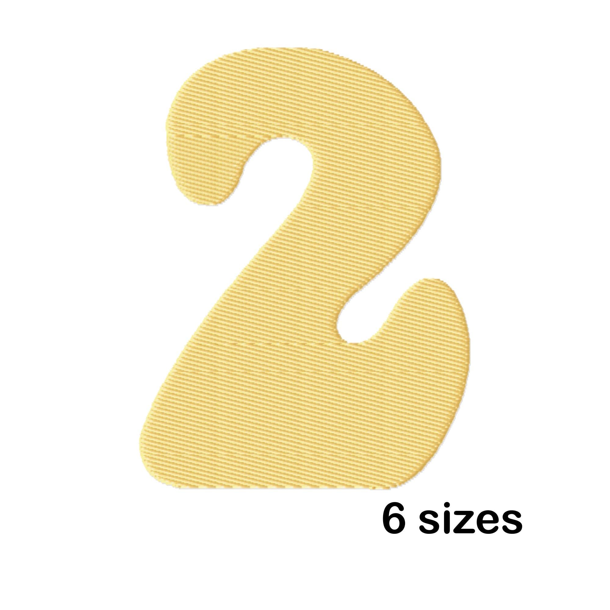 Numbers Machine Embroidery Design, Colorful Filled Digits 0-9, Instant ...