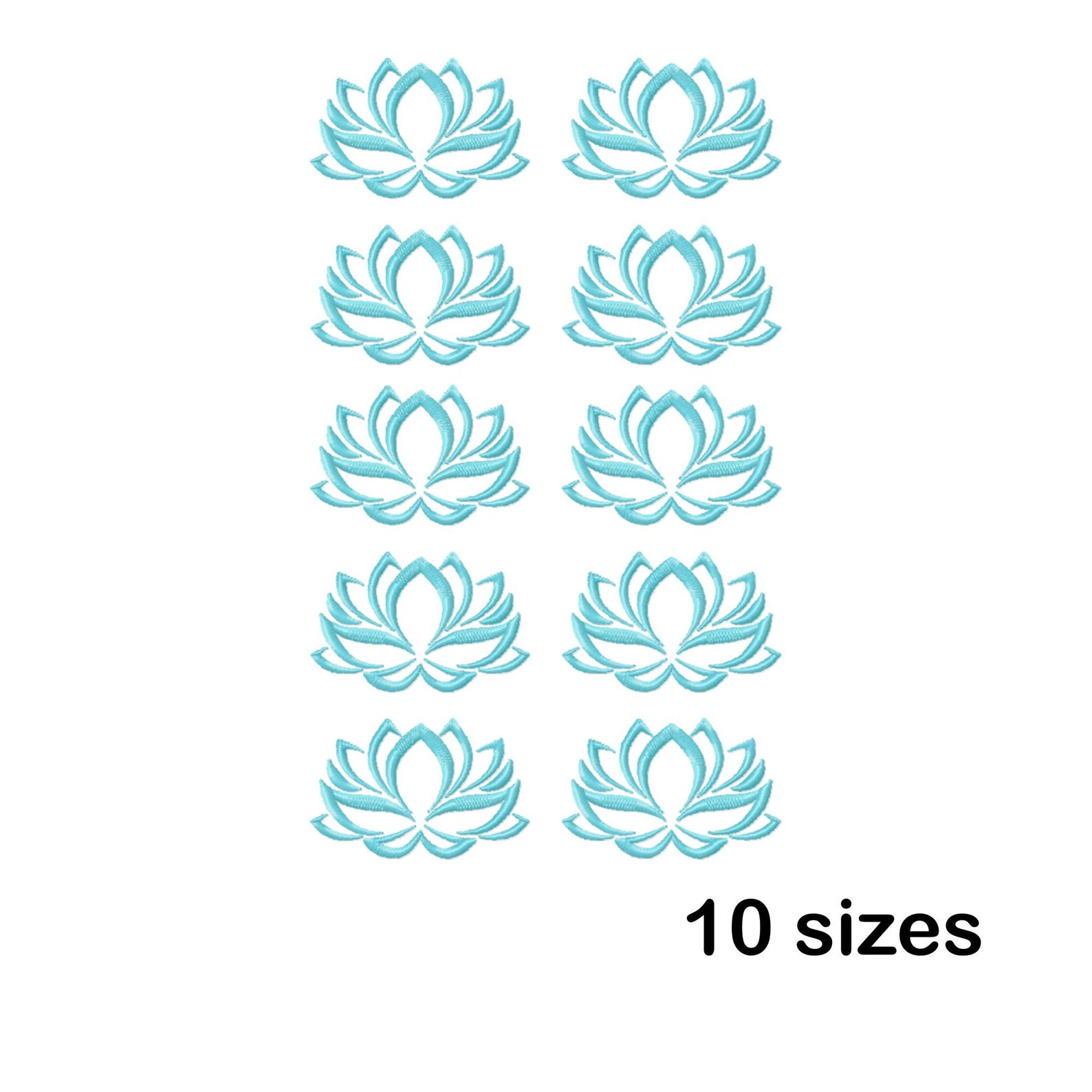 Lotus Flower Embroidery Design, Silhouette Machine File, Instant ...