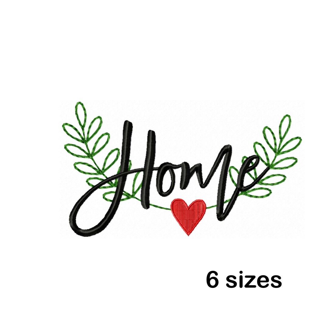 Home Embroidery Design, Instant Download in 6 Sizes - Etsy