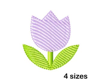 Tulip Machine Embroidery Design, Spring Bloom Design, Instant Download