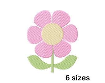 Flower Machine Embroidery Design, Floral Daisy Embroidery File, Instant Download