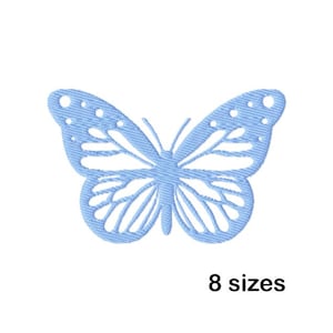Butterfly Embroidery Design, Instant Download in 8 Sizes