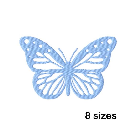 Butterfly Embroidery Design, Instant Download in 8 Sizes