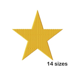 Mini Star Embroidery Design, Instant Download in 14 Sizes