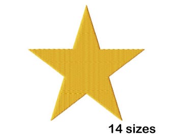 Mini Star Embroidery Design, Instant Download in 14 Sizes