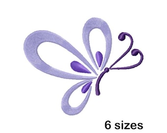 Butterfly Embroidery Design, Instant Download in 6 Sizes