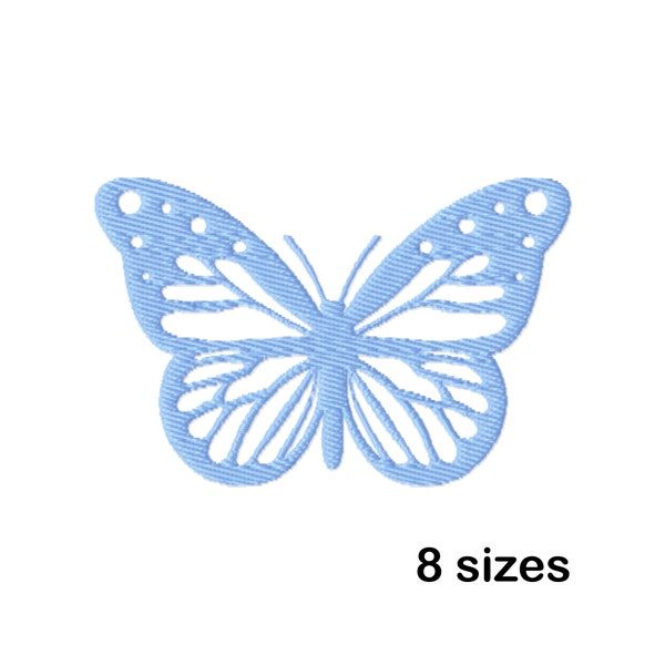 Butterfly Embroidery Designs, Instant Download in 8 Sizes
