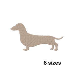 Dachshund Dog Embroidery Design, Instant Download in 8 Sizes