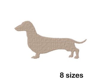 Dachshund Dog Embroidery Design, Instant Download in 8 Sizes
