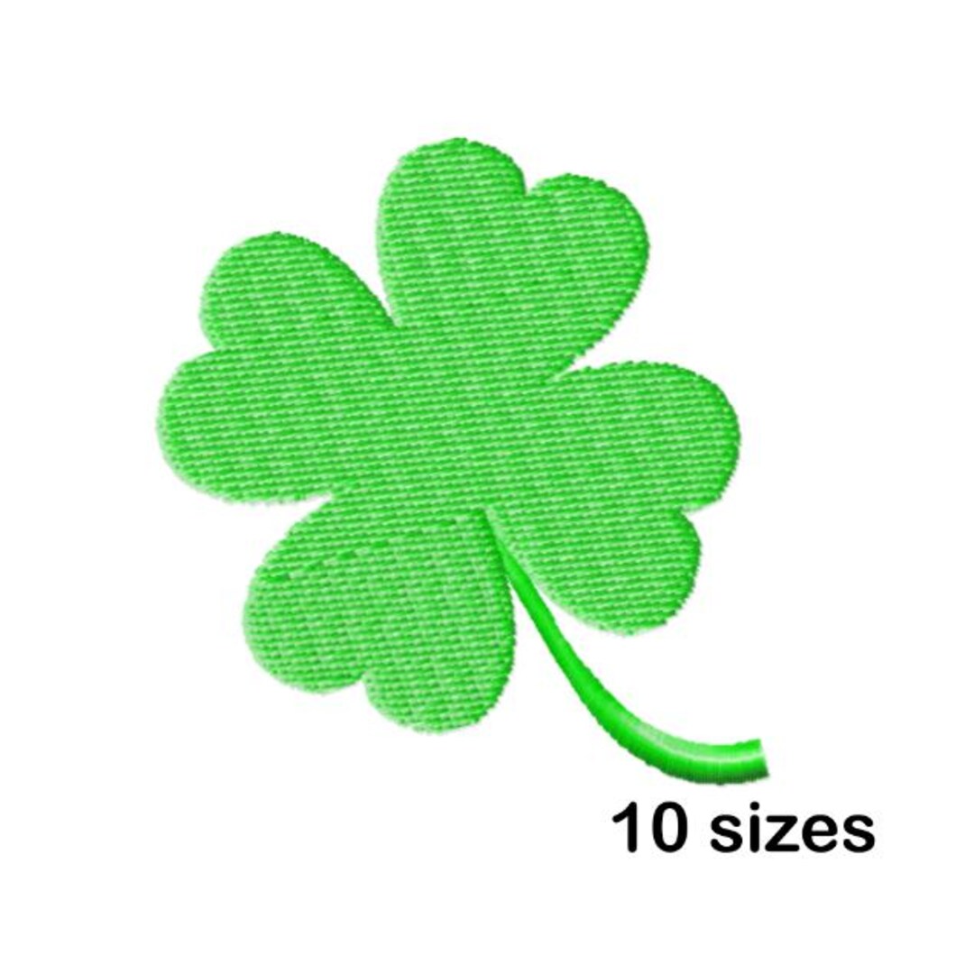 Colver Machine Clover Machine Embroidery Design, Four Leaf Shamrock Embroidery File ...