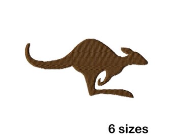 Kangaroo Silhouette Machine Embroidery Design, Australian Wildlife Pattern, Digital Download