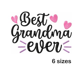 Grandma Machine Embroidery Design, Grandmother Saying File, Instant Download