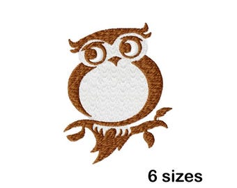 Eule, Stickdatei, Waldtiere Stickdatei, Maschinenstickerei, Instant Download