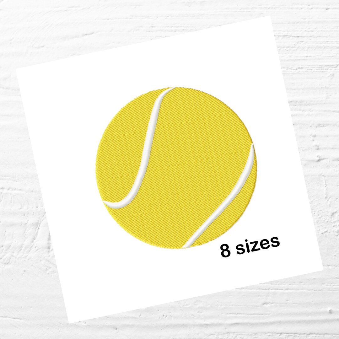Tennis Ball Embroidery Designs Instant Download 8 Sizes Etsy